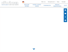 Tablet Screenshot of huettinger.de